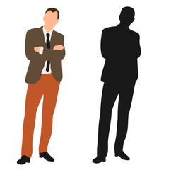  isolated man with a tie without a face