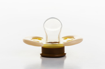 yellow baby pacifier
