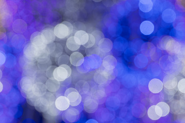 Abstract bokeh from light decorated in Christmas and new year festival