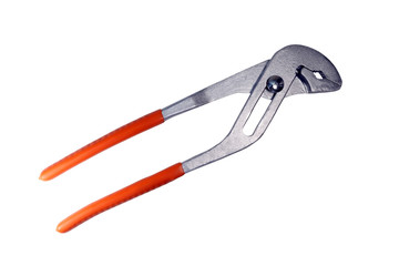 Adjustable pipe wrench isolated.
