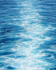 Cruise ship's wake in the Caribbean