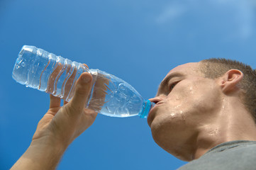 Thirsty Man Drinking