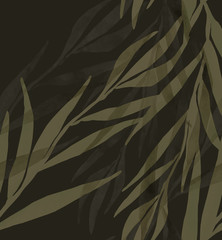 Watercolor seamless pattern of autumn leaves