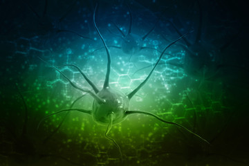 3d rendering Virus bacteria cells background