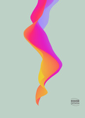 Abstract wavy background for banner, flyer, book cover, poster. Dynamic effect. Vector illustration. Design template.