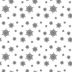 Snowflakes Vector Pattern background