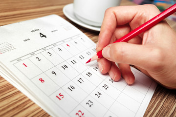 work space. calendar