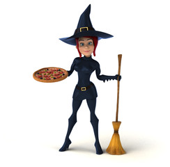 Sexy witch - 3D Illustration
