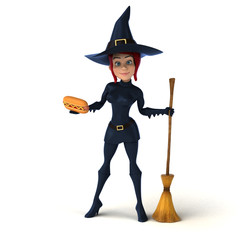 Sexy witch - 3D Illustration