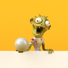 Naklejka premium Fun zombie - 3D Illustration
