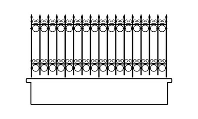 Iron fence vector illustration