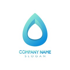 Water drop logo design concept vector for company identity