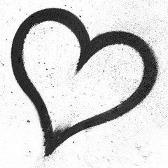 Black grunge heart