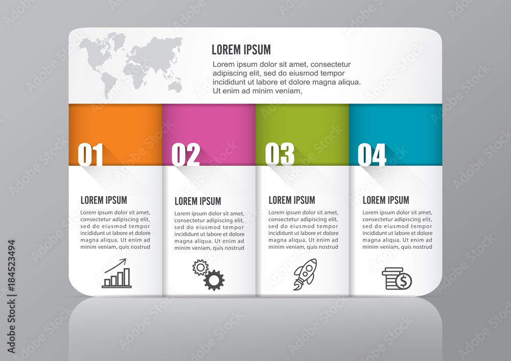 Poster infographic design vector and marketing icons can be used for workflow layout, diagram, annual repor