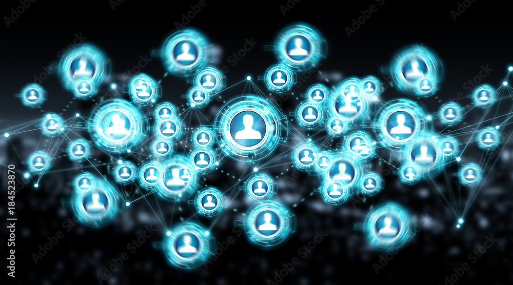 Poster social media digital interface background 3d rendering