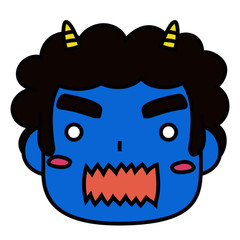 blue-horned demon