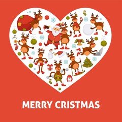 2018 poster for Christmas or New Year winter holiday.