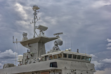 A part of military navy ship.