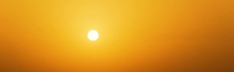 Sun and yellow sky