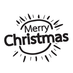 Merry Christmas text Lettering design