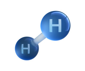 Stilisiertes Wasserstoff-Molekül