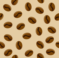 Brown Coffee Beans Background pattern
