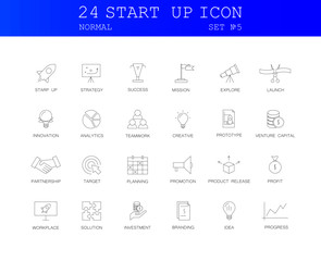 Line icons set. Start Up pack. Vector illustration.