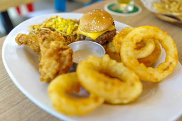 Hamburger set in Manila