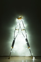 crutch christmas tree composition photography