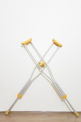 aluminium crutchs composition photography