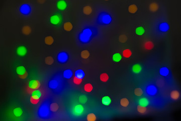 Abstract circular bokeh background of Christmas light