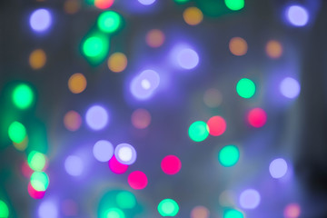 Abstract circular bokeh background of Christmas light