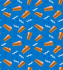 vector seamless pattern pie slices