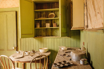 Interior of an old Abandoned Building in Bodie