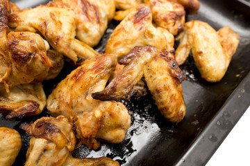 Juicy fried chicken wings in the oven