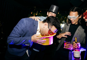 Drunk people in a party