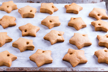 Gingerbread. Cutting shapes star