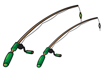 fishing rod green