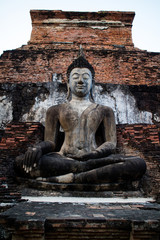Obraz premium Big buddha statue at Sukhothai Historical Park