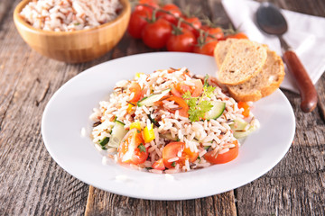 rice salad with vegetable