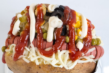 hot potato image in the oven