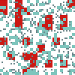 Knitted Christmas Abstract Square Pattern