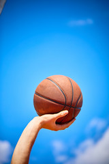 man holding a basketball