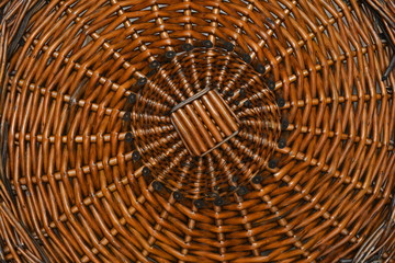 Vine basket cover. texture, wallpaper, close up, background.