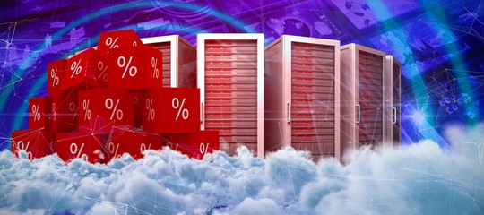 Composite image of digitally generated image of dark storm