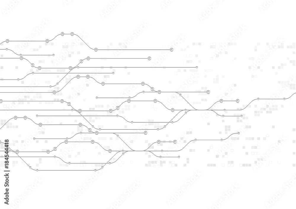 Poster vector white background abstract technology communication data science