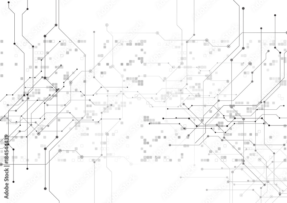 Poster vector white background abstract technology communication data science