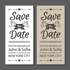 Save The Date/Wedding Typographic Card