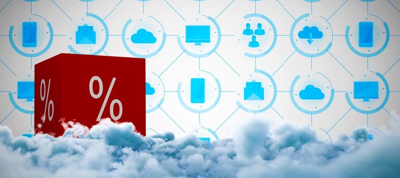 Composite image of digitally composite image of storm clouds 