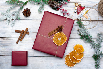 Beautiful packaging of Christmas gifts